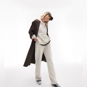 Topshop longline blazer in chocolate size 6